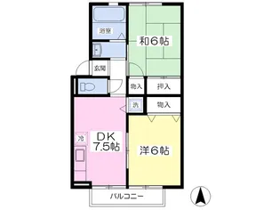 ソレイユ【205号室】の間取り