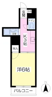 1Kの間取り画像