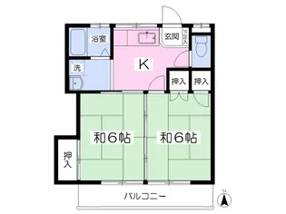 NTTアパートC棟【202号室】の間取り