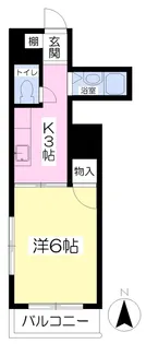 1Kの間取り画像