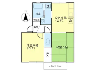 パインステーション【101号室】の間取り