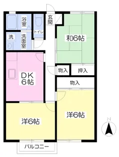 サニーフラット460【202号室】の間取り