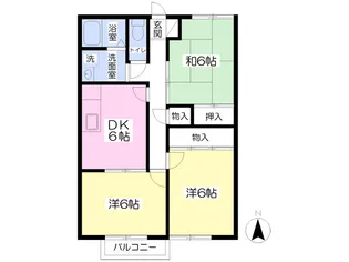 サニーフラット460【205号室】の間取り