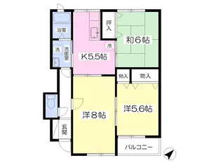 コーポHISHINUMAⅢ【205号室】の間取り