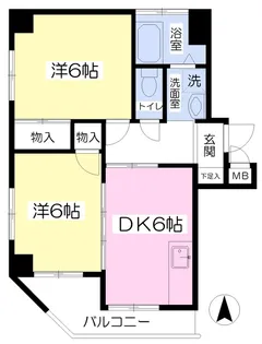 河野マンション【303号室】の間取り