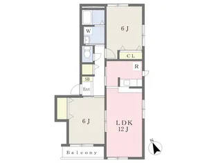 シャルマン桜A【201号室】の間取り