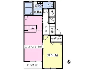 シャルマン桜B【202号室】の間取り