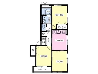 シティサークルITO【201号室】の間取り