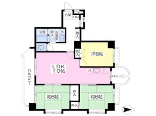 ライフステージ【401号室】の間取り