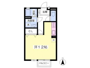 グリーンヴィルⅡ【202号室】の間取り