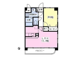 シャン・ド・フルール榴岡【402号室】の間取り