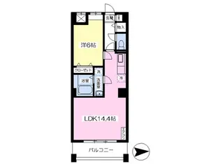 VIEW・FLAT【602号室】の間取り