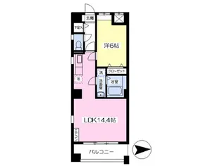 VIEW・FLAT【903号室】の間取り