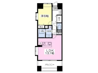 グランルージュ北一番丁【501号室】の間取り