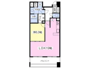 グランルージュ北一番丁【1202号室】の間取り