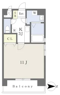 フォルテ山越【901号室】の間取り