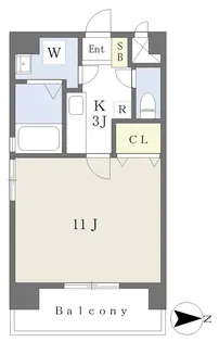 フォルテ山越【902号室】の間取り