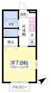 フォーチュネットイン【107号室】の間取り