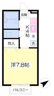 フォーチュネットイン【205号室】の間取り