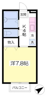フォーチュネットイン【206号室】の間取り