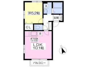 パセオ21【101号室】の間取り