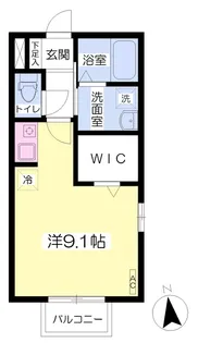 DーROOM新寺【102号室】の間取り