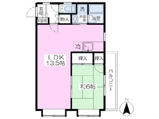 Lohas Court 新寺【301号室】の間取り