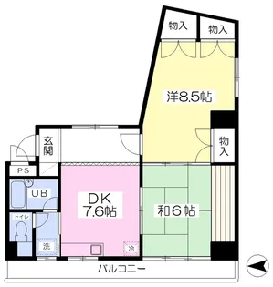 パル上杉【303号室】の間取り