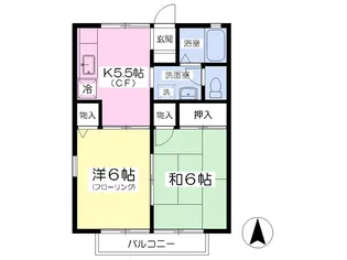 セジュールみずきA【202号室】の間取り