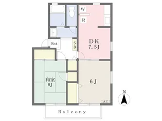 ハイカムール高砂ファイブC【101号室】の間取り