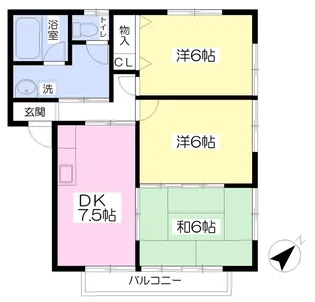 イーストハイツ岡田【201号室】の間取り