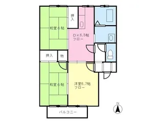 ユートピア幸館Ⅲ【102号室】の間取り