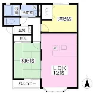 リヴ杉原Ⅰ【102号室】の間取り