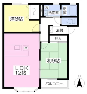 リヴ杉原Ⅰ【103号室】の間取り