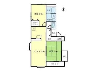 リヴ杉原Ⅲ【201号室】の間取り
