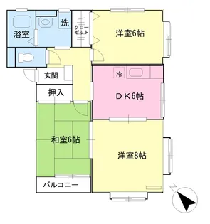 アイリス浮島B【202号室】の間取り