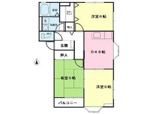 エステーラA【202号室】の間取り