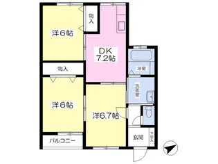 フォレストⅢ【202号室】の間取り