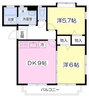 CLAIR・VENT【205号室】の間取り