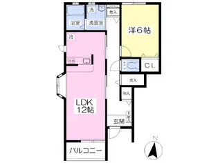 シェリーパークシオンA【101号室】の間取り