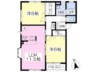 アモール【101号室】の間取り