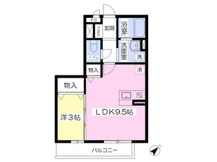 ソレイユ多賀城Ⅳ【201号室】の間取り