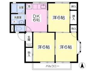 サンシティパークⅢC【2階】の間取り