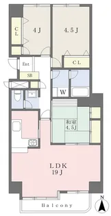 サンハイツ宇多津【507号室】の間取り