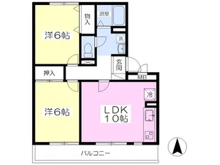 パークヒルズ・634A【202号室】の間取り