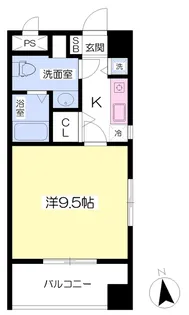 カーザ・ビアンカDUE【303号室】の間取り