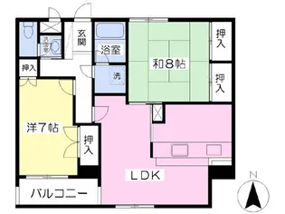 サンハイツ宇多津【1203号室】の間取り