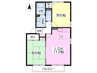 ネオウィングB棟【201号室】の間取り