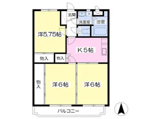 ユーミー・YMG津志田【302号室】の間取り