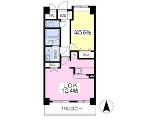 ル・クラージュ【502号室】の間取り